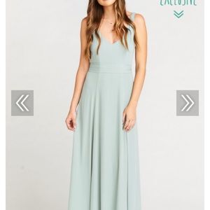 Show Me Your Mumu bridesmaid Silver Sage Crisp (S)